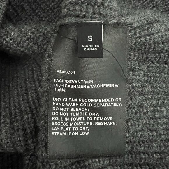 Lafayette 148 Women's Ribbed Cardigan Size S 100% Cashmere Gray Puff Sleeves - Picture 3 of 9